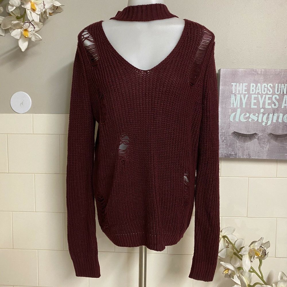 CraveFame Women Sweater V-Neck Shirt